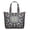 Floral, variant on Geometric Vintage Weekender Duffel for Women, Bohemian Antique Style Travel Bag with Worn-Out Effect, Lightweight Tote for Daily Use and Getaways