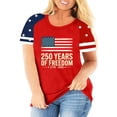 thumbnail image 2 of Fabrcox L-5XL 250 Anniversary USA Shirts 1776-2026 Flag Print Womens July 4th Shirt Independence Day Freedom Patriotic Shirt Women, 2 of 6