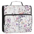 thumbnail image 5 of FORMRS Zipper Binder with Shoulder Strap 2-inch Ring 500 Sheet Capacity File Bag, Purple Wildflowers, 5 of 5