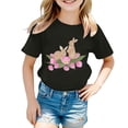 thumbnail image 5 of NOKIO Youth Crew Neck Shirt, Junior Girl Fashion Tee, Fashion-Forward Shirts For Girls Kids Baby Girl's Rabbit Tee Outfits Baby Bunny Tshirt Easter Clothes Vest Shirt Bunny Tshirt Shirt, 5 of 5