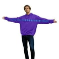 thumbnail image 4 of Lcziwo I Love You This Much Sweatshirts Women Men Graphic Print Hoodies Oversized Long Sleeve Unisex Pullover Top 2025 Purple,S, 4 of 8