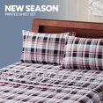 thumbnail image 3 of Flannel Printed Classic Plaid Red Sheet Set, 3 of 5