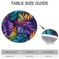 thumbnail image 6 of Colorful Leaf Pattern Round Fitted Tablecloth with Elastic Edge,Dining Table Cover Waterproof,Outdoor Round Tablecloth for Camping,Dining,Indoor and Outdoor, 6 of 7