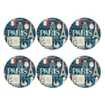 thumbnail image 2 of Disketp France And Paris Funny Coasters,6 Pcs Leather Coasters With Holder, Perfect Housewarming Hostess Gifts,Protect Furniture From Water Marks Scratch And Damage, 2 of 9