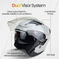 thumbnail image 6 of PITMOTO Open-Face Motorcycle Helmet. DOT, Model PM-768-Gray-X-Large, 6 of 7