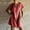 Hot Pink, variant on Pisexur Dresses Women Beautiful Summer Dress for Women's Solid Color Casual Short Sleeved V-neck Regular Pleated Multi-color Straight Tube Dress Orange,S