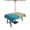 Teal Blue Khaki Ombre, variant on Outdoor Tablecloths with Umbrella Hole & Zipper, Teal Blue Khaki Ombre Round Tablecloths 60 Inch, Modern Abstract Gradient Art Waterproof Table Cloth, Patio/Pool/Picnic Table Covers