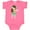 Hot Pink, variant on Inktastic Brown Haired Hula Girl Girls Baby Bodysuit
