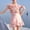 Pink, variant on NAISIBABY Swimsuit for Girls Size 14, Ruffle Floral Swimdress with Swim Shorts 2-Piece Quick Dry Summer Beach Bathing Suit (3-16T)