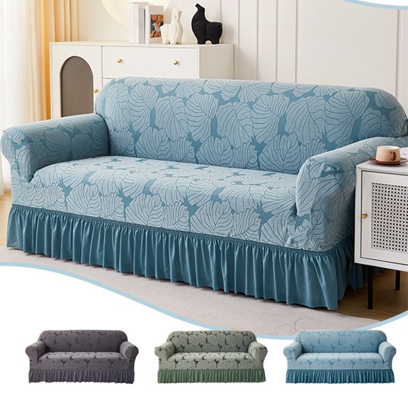TTJ Reversible Water Resistant Couch Cushion Cover Sofa Protector For Pets Elastic Straps Foam Sticks Secure Fit Double Seat 145–185 cm Breathable Furniture Cover