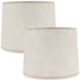 thumbnail image 6 of Wekvgz 2pcs Drum Lampshades With Spider Fitter for Table Lamp Floor Light 11.4" Top x 12.6" Bottom x 9.65" High Detachable Natural Linen Fabric Drum Shape Lamp Shade for Living Room Bedroom, 6 of 12