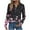 Rose B, variante sur Hauts d'Été pour Femmes Mode T-Shirt Blouse à Manches Longues à Col en V Imprimé Décontracté pour Femmes avec Fermeture Éclair Hauts Rose B L