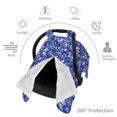 thumbnail image 3 of Car Seat Cover Baby - Dark Blue Glitter Patterns Breathable Infant Car Seat Cover for Baby Carseat, Lightweight Comfort Baby Essentials Must Haves Newborn Stuff for Girl Boy, 3 of 7