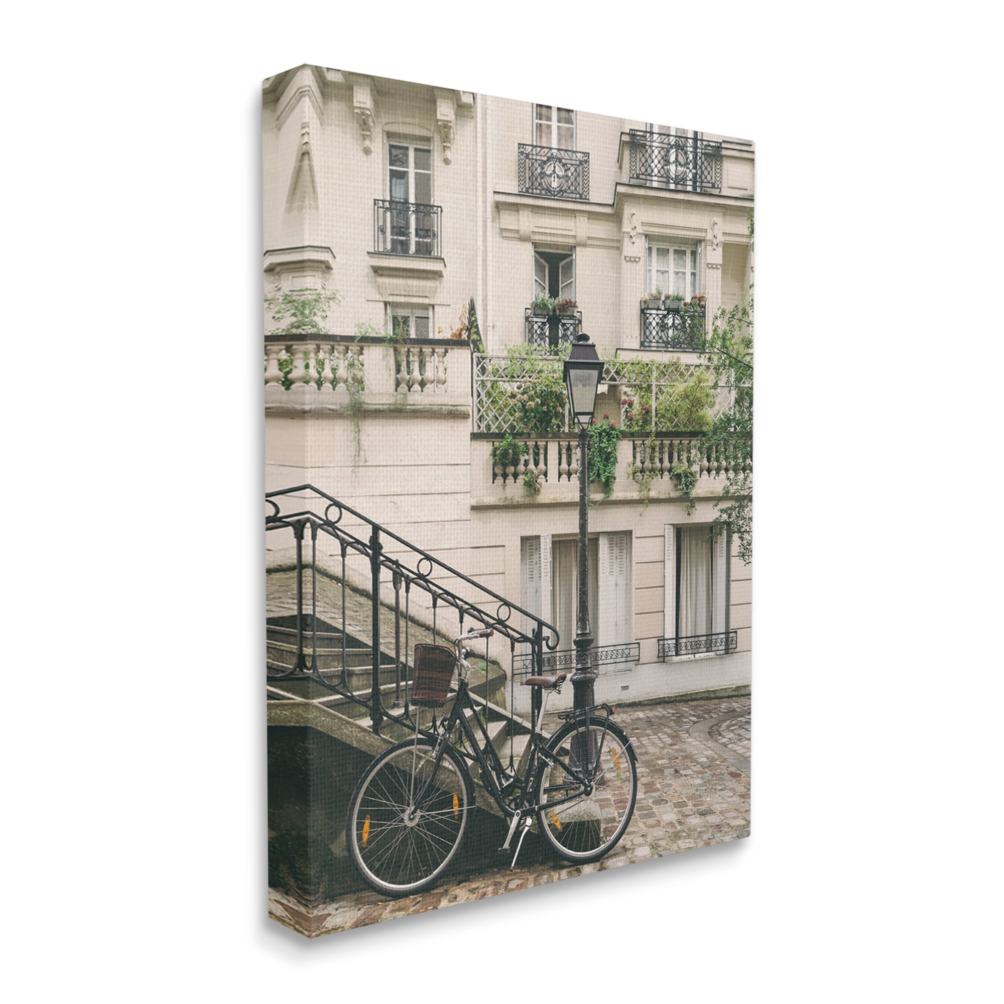 Stupell Industries Bike in Town Photography Travel & Places Photography Gallery Wrapped Canvas Print Wall Art, 30 x 40