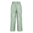 thumbnail image 3 of Fancifize Women Printed Beach Pants Straight Leg Tropical Vacation Pants UPF 50+ Sun Protection Lightweight Trousers S,Mint Green, 3 of 5