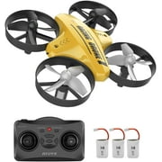 ATOYX Mini Drone for Kids with LED Lights-RC Quadcopter for Beginners Indoor Helicopter Plane with 3D Flip, Auto Hovering, Headless Mode, 3 Batteries, Best Gift Toy for Boys & Girls,Yellow