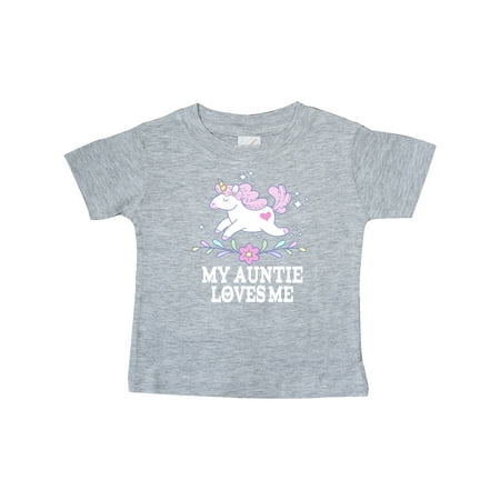 

Inktastic My Auntie Loves Me Unicorn Gift Baby Girl T-Shirt