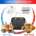 thumbnail image 4 of Cheetah Spots Lunch Tote – Dynamic Leopard Print Insulated Bag with Strap Leakproof Dual Compartment Lunch Box for Adults Work or Beach, 4 of 5