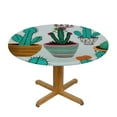 thumbnail image 3 of JEUXUS Cactus Table Cloth Round Table Cover, 3 of 7