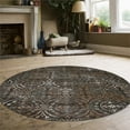 thumbnail image 2 of Radici USA Pisa 5'3" x 5'3" Circular Fabric Rug in Brown, 2 of 2