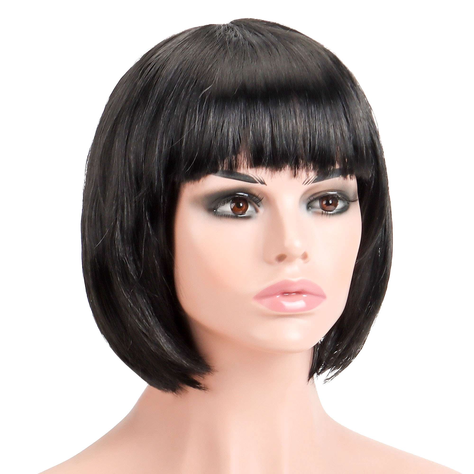 ? Women Brown Short Straight Hair Flapper Cosplay Quality Costume Bob Wig S5a3669050d0841568d6a4e1ac3c80  main image 3