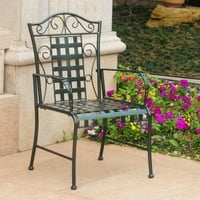 International Caravan Mandalay Iron Patio Chair Set of 2 by International Caravan