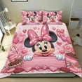 thumbnail image 1 of Minnie Mouse Conjunto de sábanas temático, trío de piezas, cómodo y amigable con la piel, diseño único, regalo de decoración para el hogar para familiares, amigos y fans,173cm *218cm, 1 of 6