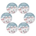 thumbnail image 2 of 15.4" Round Placemat Set of 6 Polyester Fabric Place Mats Non-Slip Dining Kitchen Table Mats for Kitchen Party Decor People Ice Skating on The Street, 2 of 5