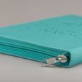 thumbnail image 6 of Classic Faux Leather Journal I Can Do Everything Philippians 4:13 Bible Verse Teal Inspirational Notebook, Lined Pages w/Scripture, Ribbon Marker, Zipper Closure, 6 of 7