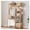 Beige, variant on HLL 31.5 "L bamboo clothing racks with suspension rods, storage racks, and bags Suitable for bedrooms, cloakrooms (Beige)
