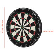 KFFKFF Dartboard Set with 6 Darts & Scoring Kit,Durable Sisal Fibers Dartboard Featuring Staple-Free Bullseye & Adjustable Number Ring,17.7 Steel Tip Dart Board for Home Entertainment and Game Rooms