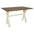 thumbnail image 2 of Pemberly Row Flip Top Table with Antique White Base and Wood Brown Stain Top, 2 of 8