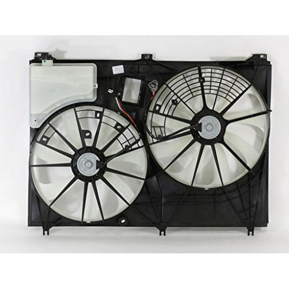 Dual Radiator and Condenser Fan Assembly - Pacific Best Inc. Fit/For TO3115187 14-19 Toyota Highlander 2.7L L4, 14-16 Toyota Highlander 3.5L V6 Without Tow Package
