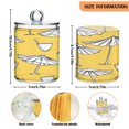 thumbnail image 3 of WOBOGO A Seamless Pattern with Sun Umbrellas Transparent Plastic Jar 2pcs Cotton Swabs Balls Pads Floss Stick Dispenser Bathroom Vanity Storage Organizer, 3 of 7