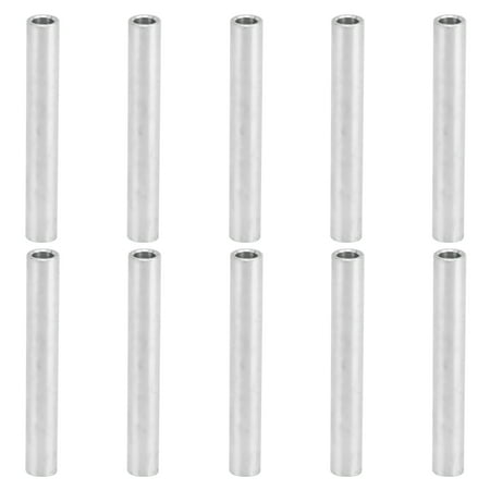 

PAOMIAN 10Pcs Round Spacer Aluminum Alloy Unthreaded Standoff Support Fittings 6mm Outer DiameterLong 43mm