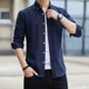 thumbnail image 5 of Camisas y blusas para hombre con bolsillos, ropa de manga larga, camisa de vestir blanca, lisa, formal, de oficina, de diseñador, moda 2024, 5 of 5