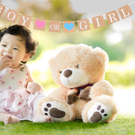 WRISTBIQUE Baby Shower Banner Boy Or Girl Banner Brown Rectangle Shape 1Set