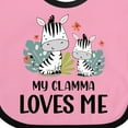 thumbnail image 4 of Inktastic Zebra My Glamma Loves Me Boys or Girls Baby Bib, 4 of 4