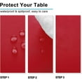 thumbnail image 6 of Red Tablecloth for Rectangle Tables - Waterproof and Spillproof Washable Fabric Table Cloth for Dining Room Kitchen Party, 60 x 102 Inch, 6 of 6