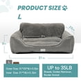 thumbnail image 4 of Euchirus Pet Dog Bed - Soft Plush Orthopedic Washable Dog Sofa with Waterproof Bottom, 4 of 18