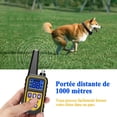 thumbnail image 5 of Collar de adiestramiento para perros recargable e impermeable con certificación IP67, con un alcance de 1000 m y 99 niveles de vibración, descarga eléctrica y modos de sonido., 5 of 5