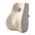thumbnail image 2 of Cojín de silla con respaldo bajo, almohada de apoyo lumbar, cómodo, ergonómico, alto Blanco Gris, 2 of 9
