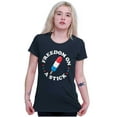 thumbnail image 4 of Freedom on a Stick Patriotic Food Womens Slim Fit Graphic Tee Brisco Brands S, 4 of 6