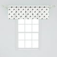 thumbnail image 2 of Ambesonne Dog Lover Window Valance, Continuous Dog Lover Pattern of Side Look Breed Head, Curtain Valance for Kitchen Bedroom Decor with Rod Pocket, 54" X 18", White Charcoal Grey, 2 of 3