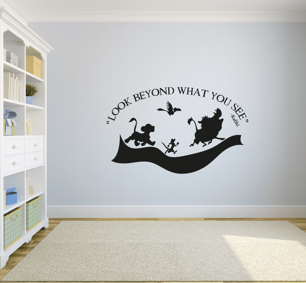 OWL PUSSYCAT VINYL WALL ART STICKER QUOTE BEDROOM KIDS 