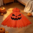 thumbnail image 4 of Rggeeun Children Cape Cute Halloween Themed Pattern Hooded A Line Pointed Hem Loose Fit for Halloween Outdoor Play Casual Capes,Orange,3-4 Years, 4 of 5