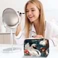 thumbnail image 6 of Swan Waterproof PVC Cosmetic Travel Organizer Bag with Zipper - Lightweight and Large Capacity Makeup Storage Case for Women and Girls - Printed Design Toiletry Organizer for Travel, 6 of 6