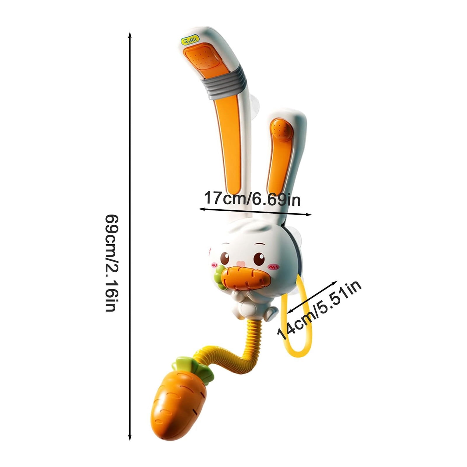 Children’s Shower Heads Rabbits Beach Toys, Manual Bathtub Shower Sprayer for Toddlers, Interactive Cloud Design Baby Bath Toy