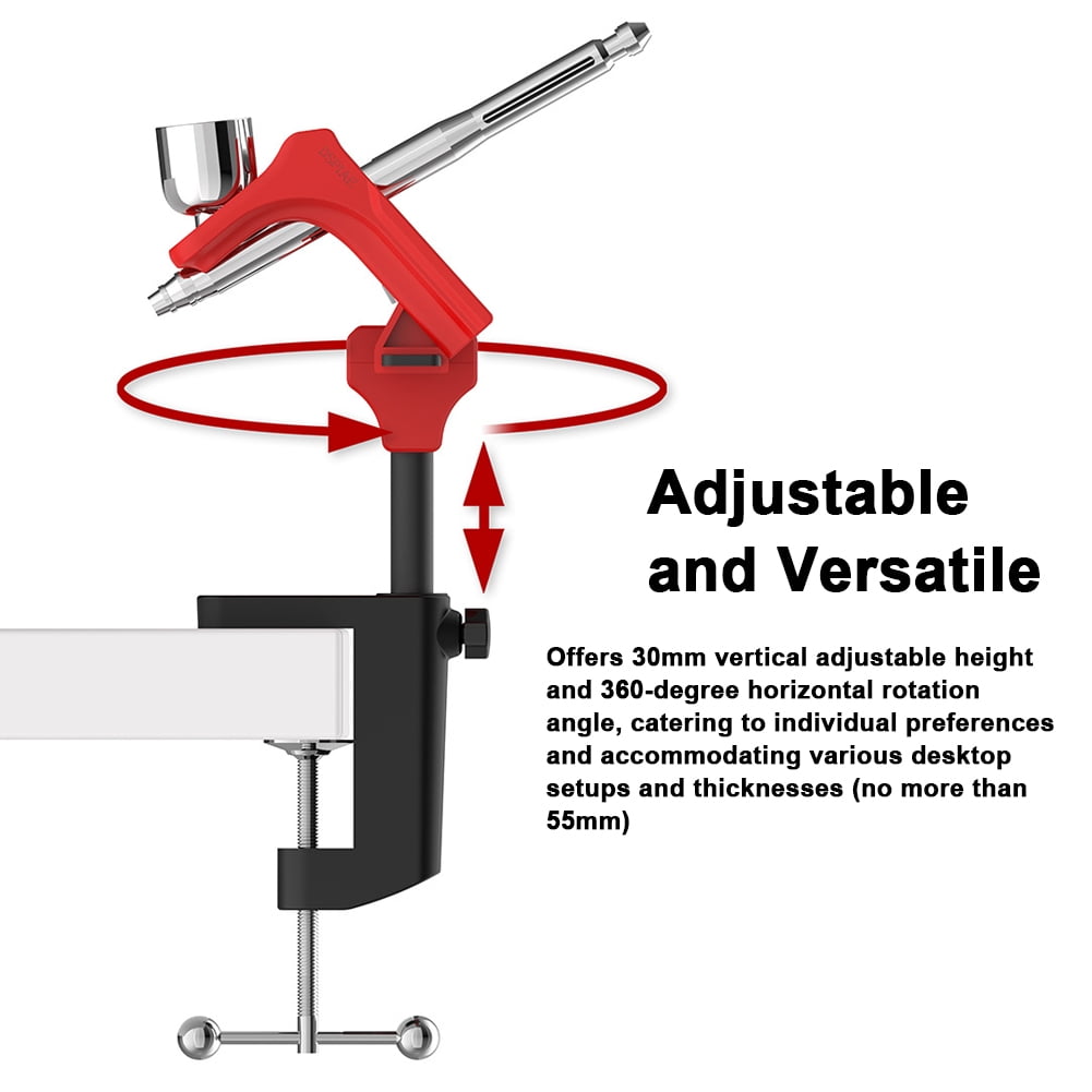 Airbrush Stand,Quick Pen 30mm Airbrush Stand 30mm Adjustable Rotation Adjustable Rotation Convenient Pen 30mm Adjustable Stand Quick Pen Rotation Convenient Use Huiop Hxber Wotao Multicolor