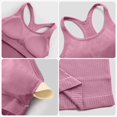 thumbnail image 5 of Women's Ribbed Workout Tank Tops with Built in Bra Racerback Athletic Top, 5 of 6